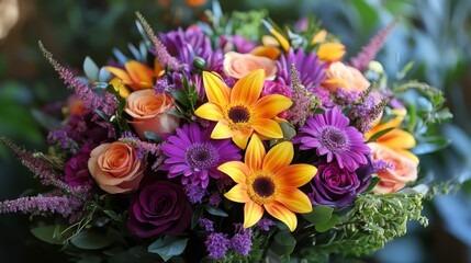 Vibrant Floral Bouquet Composition