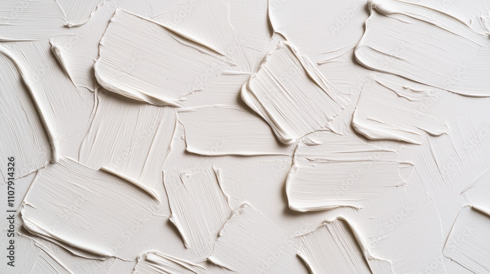 Aufkleber white impasto oil painting texture creating a serene backdrop
