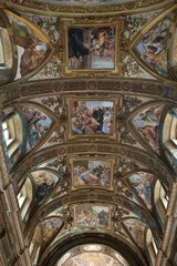 Salerno - Volta affrescata da Angelo Solimena con i miracoli di San Benedetto nella Chiesa di San...