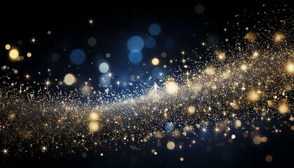 Obraz premium Neige scintillante sur un fond noir profond