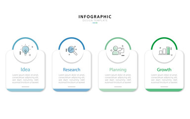 Timeline infographic template. 4 Step timeline journey, calendar Flat simple infographics design template. presentation graph. Business concept with 4 options, vector illustration.