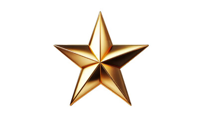 Fototapeta premium gold star isolated on white background
