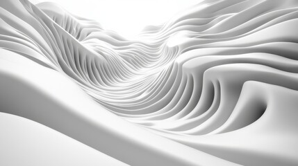 Obraz premium white geometric curve background 3d rendering