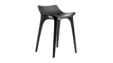 Contemporary design modern transparent bar chair in a minimalist setting