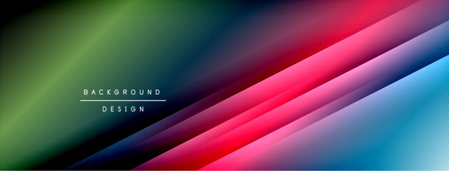 Fototapeta premium Colorful gradient with lines made of shadow and light. Creative background