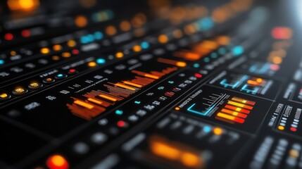 Obraz premium working data analytics and data management systems and metrics connected to corporate strategy database for finance intelligence business analytics with key performance indicators social networ