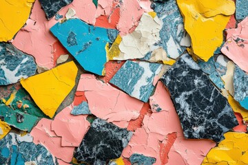 Naklejka premium Vibrant Chipped Paint Textures