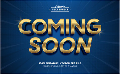 Coming Soon Opening Gold Editable Text Effect Template Style Premium Vector