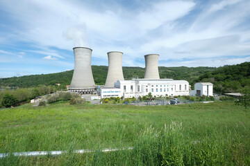 Geothermal plant at Larderello, Pisa, Tuscany, Italy