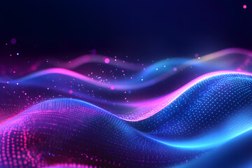 Glowing Abstract Design with Dynamic Energy and Digital Motion