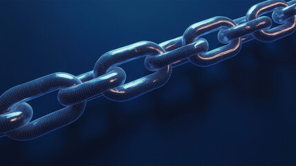 chain technology security low poly wireframe lines geometric ai generated
