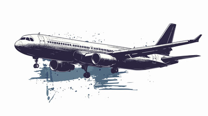 Grunge Airplane Cargo Container Transportation