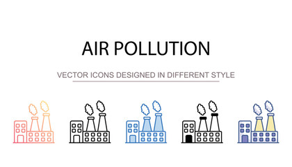 Air Pollution icon design with white background stock illustration