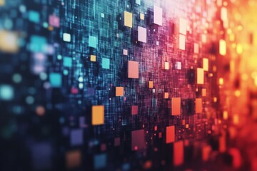 Obraz premium Vibrant Digital Data Visualization