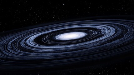 Obraz premium Ancient asteroid belt forming new planetary system in the depths of space