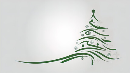 Vector illustration, Christmas tree with patterns isolated on white background