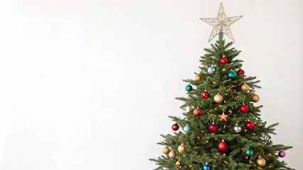 Fototapeta premium Christmas tree isolated on white background
