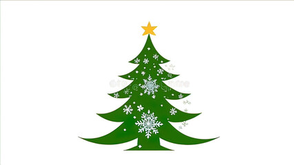 Fototapeta premium Christmas tree isolated on white background
