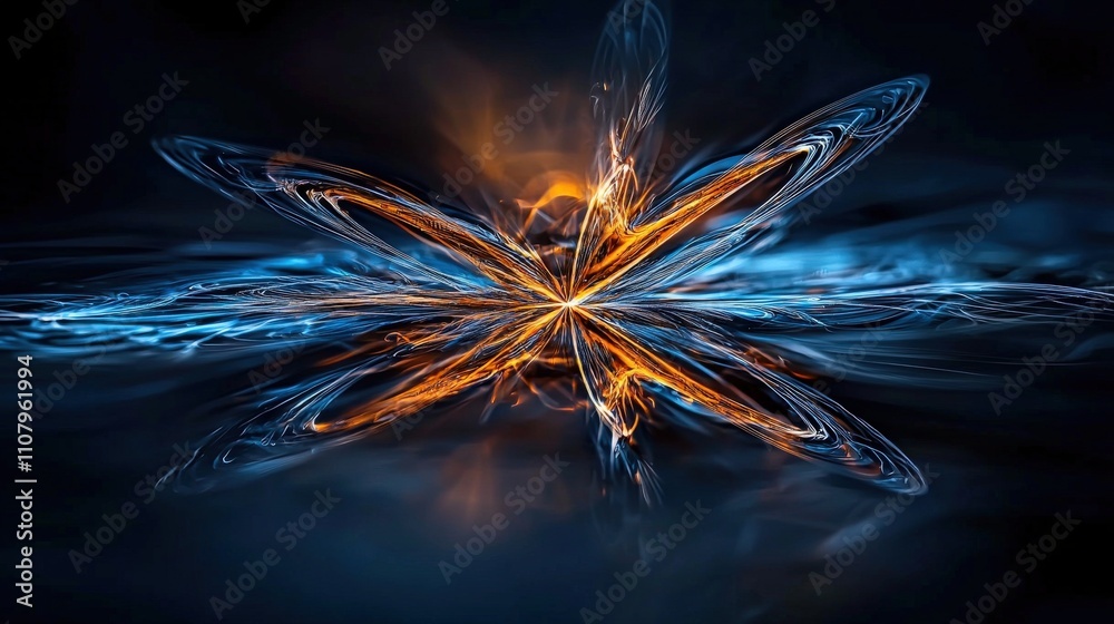 Poster dynamic abstract design digital art graphic modern colorful patterns visual harmony conceptual beaut