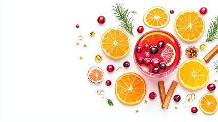 Refreshing fruit punch with citrus and cranberries.