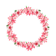 incredible pink flowers. for decoration and design of postcards, invitations. Wreaths. patterns .curbs