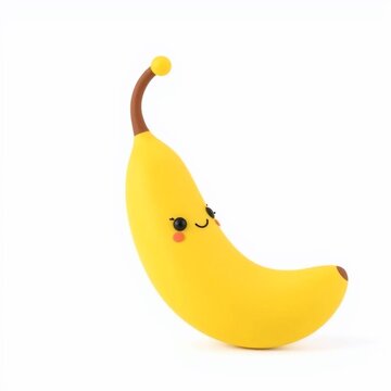 recommend clip art: Cute Happy Banana Cartoon Character Fun Food Illustration Smiling Fruit Isolated on White