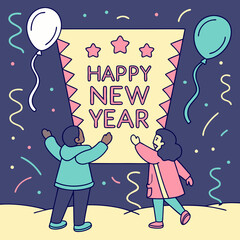 Obraz premium HAPPY NEW YEAR