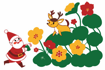 Naklejka premium Learn how to create a hilarious Christmas-themed alpine azalea design on a white background! Perfect for adding humor to your holiday decorations or festive projects. Watch this step-by-step tutorial 