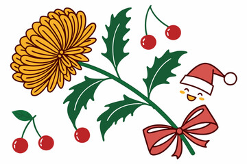 Obraz premium Learn how to create a hilarious Christmas-themed alpine azalea design on a white background! Perfect for adding humor to your holiday decorations or festive projects. Watch this step-by-step tutorial 