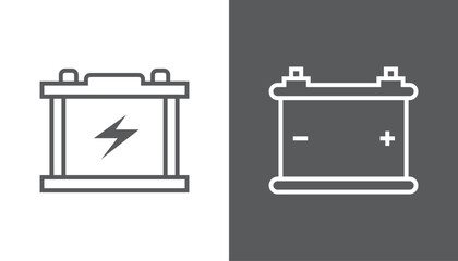 Battery accumulator set icon design. vector illustration