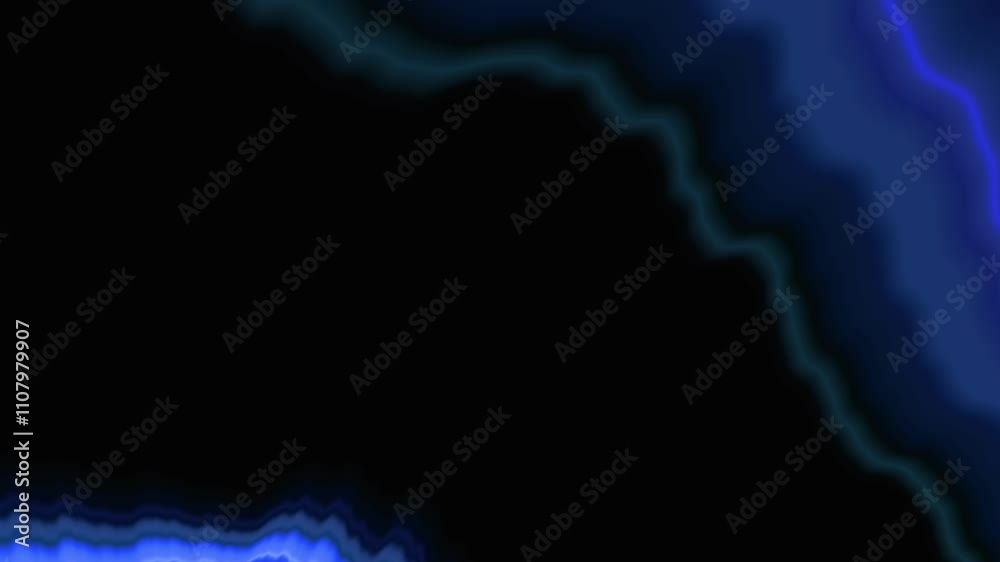 Canvas Prints flowing blue abstract marble wave on black. simple modern background animation