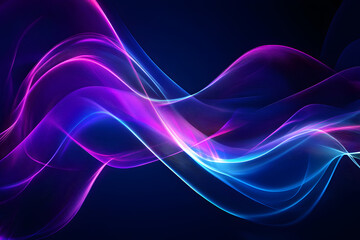 Obraz premium Glowing Abstract Design with Dynamic Energy and Digital Motion
