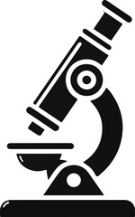 Black microscope  icon  on a white background 
