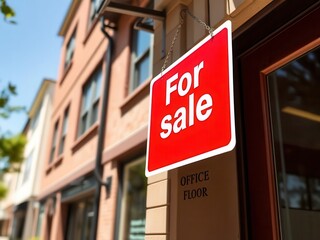 Red For Sale Real Estate Sign 