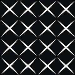 A grid pattern of white X shapes on a black background.