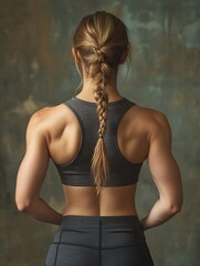 Beautiful female athletic back,