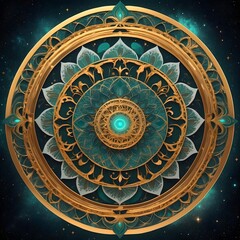 Fototapeta premium Design Vorlage Hintergrund - 3D Mandala