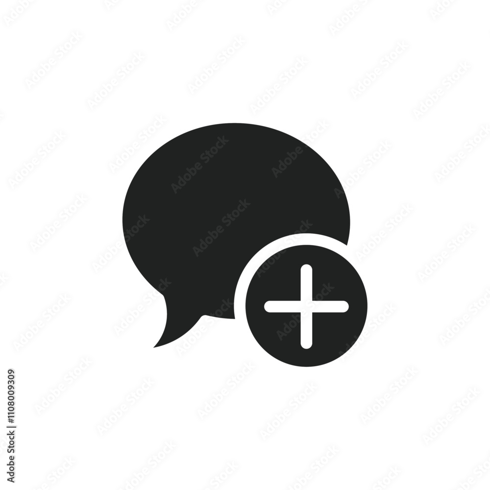 Poster Add chat icon web design in vector