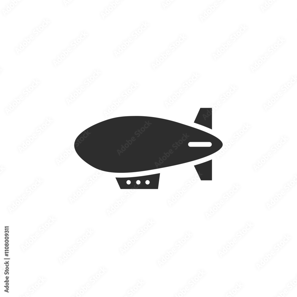 Poster Airship icon web design in vector