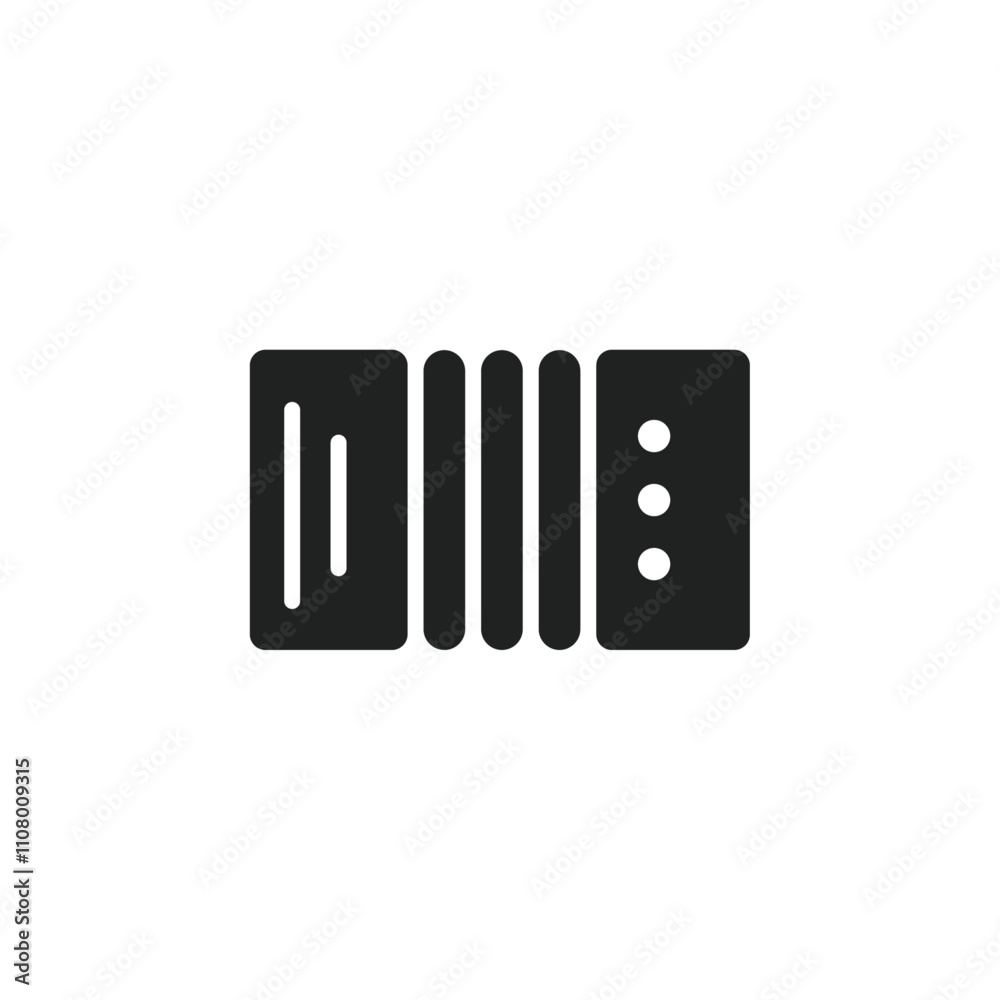 Aufkleber Accordion icon web design in vector