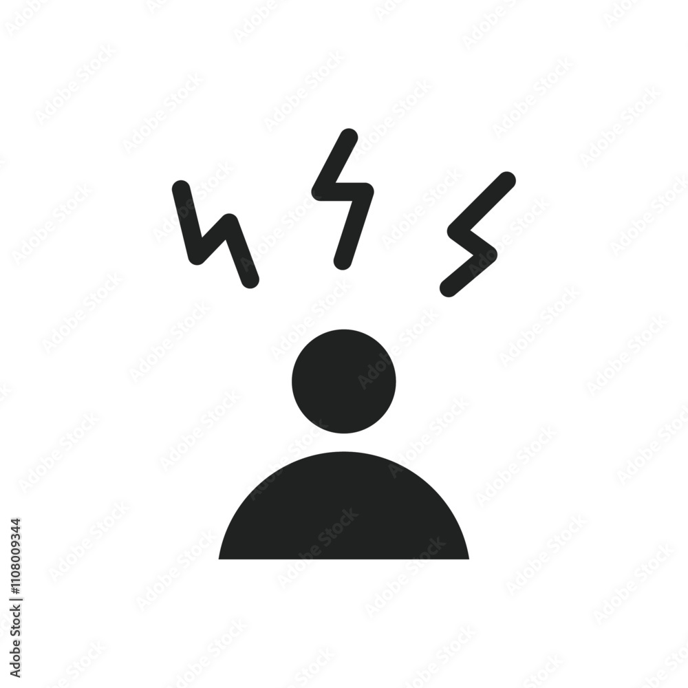 Poster Angry person icon web design in vector