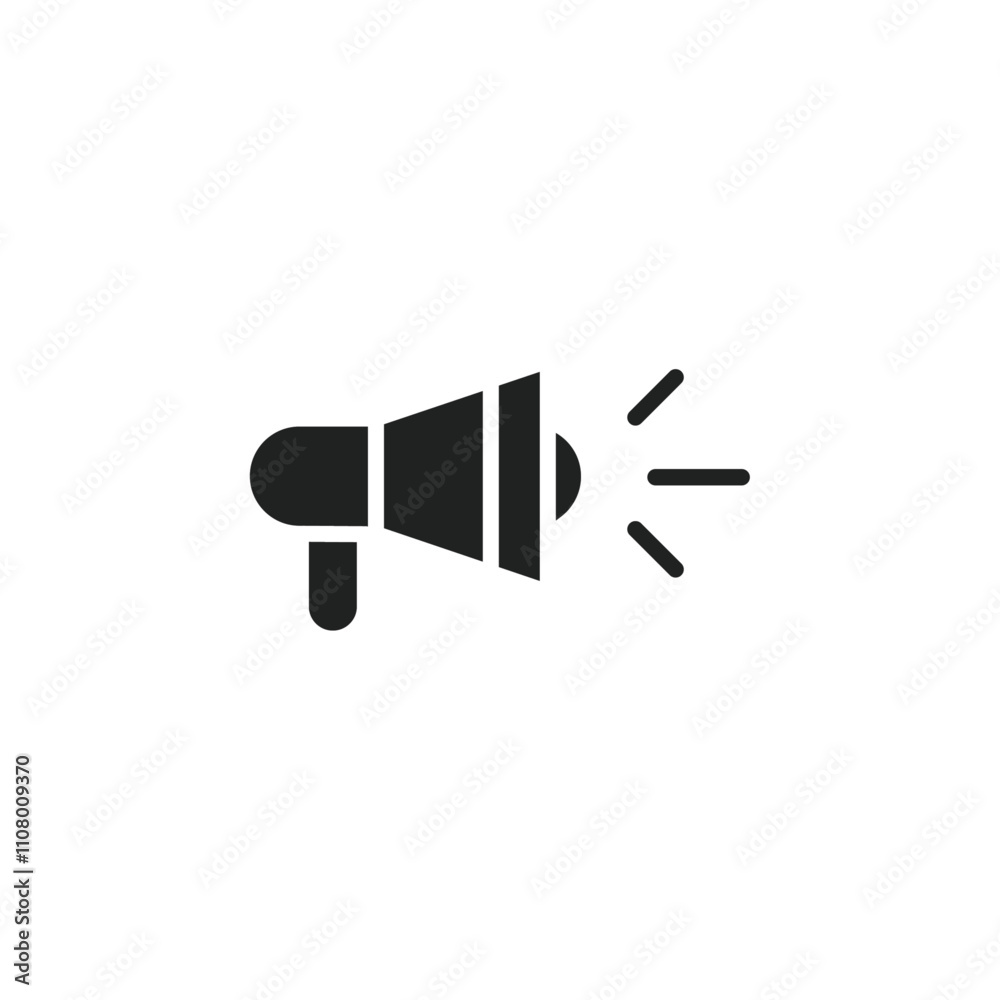 Poster announce in loudspeaker icon web design in vector