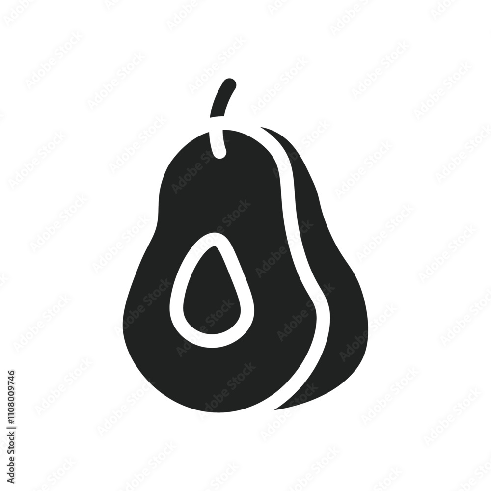 Poster avocado icon web design in vector
