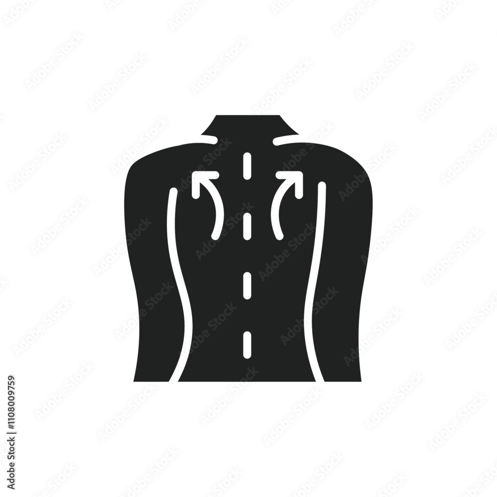 Poster back massage icon web design in vector