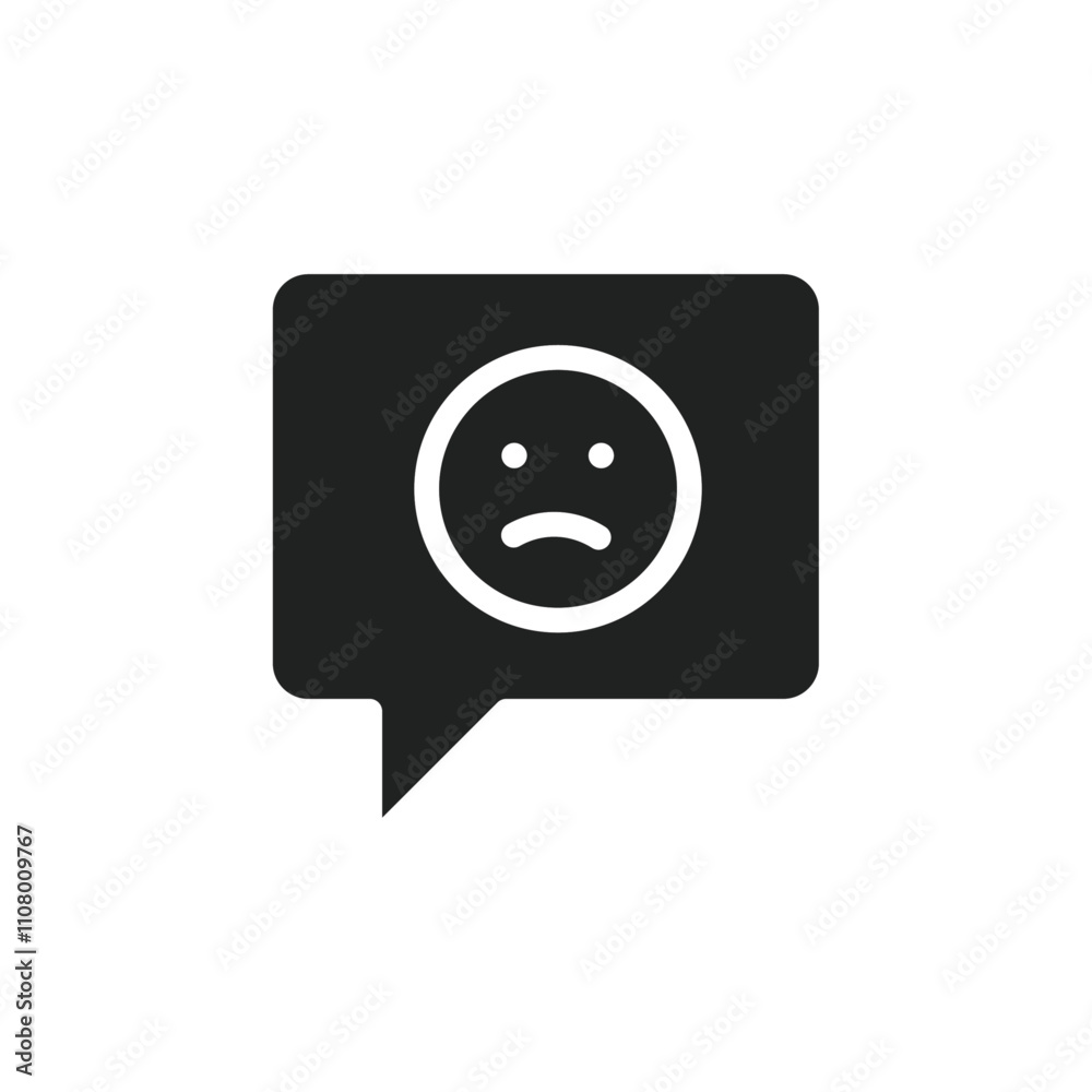 Poster bad feedback icon web design in vector