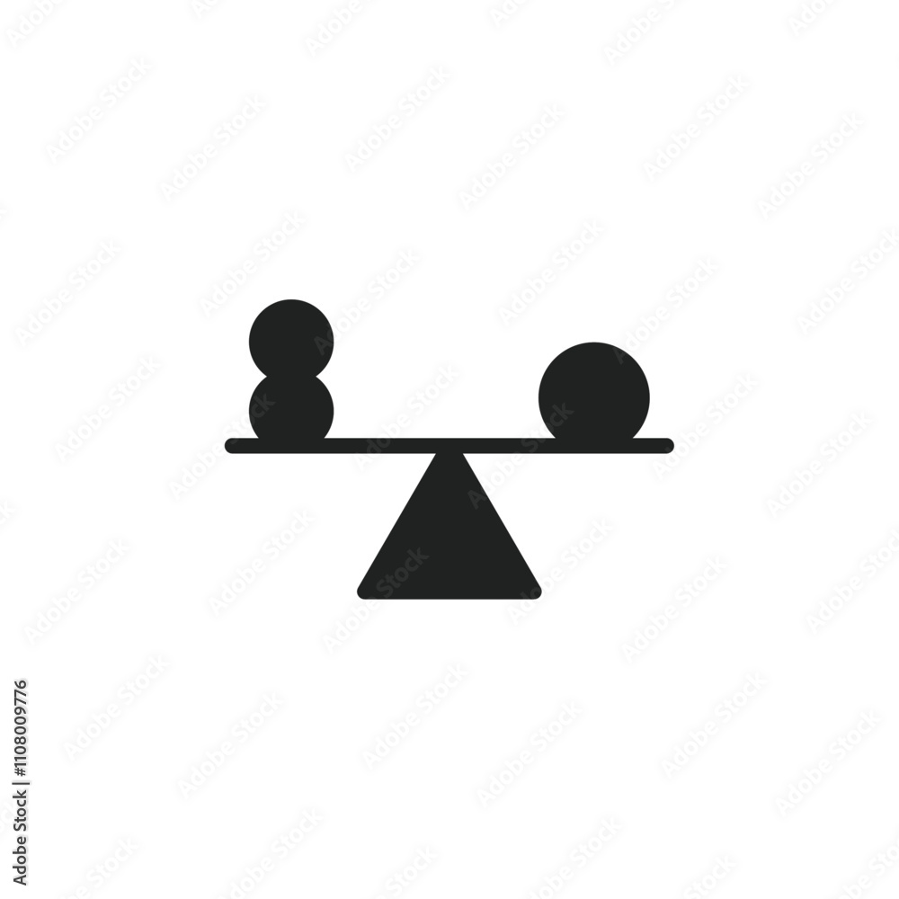 Aufkleber balancing icon web design in vector