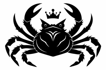 Fototapeta premium king crab line art silhouette vector illustration