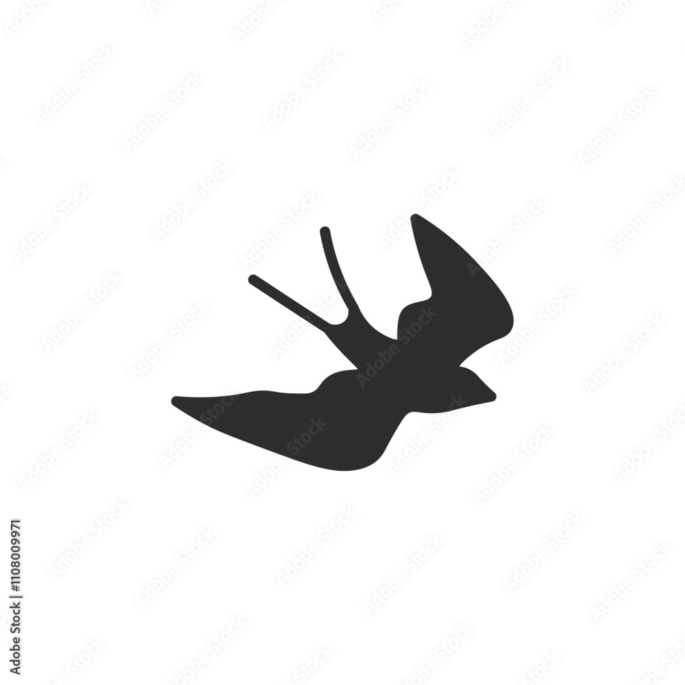 Poster Barn swallow icon web design in vector