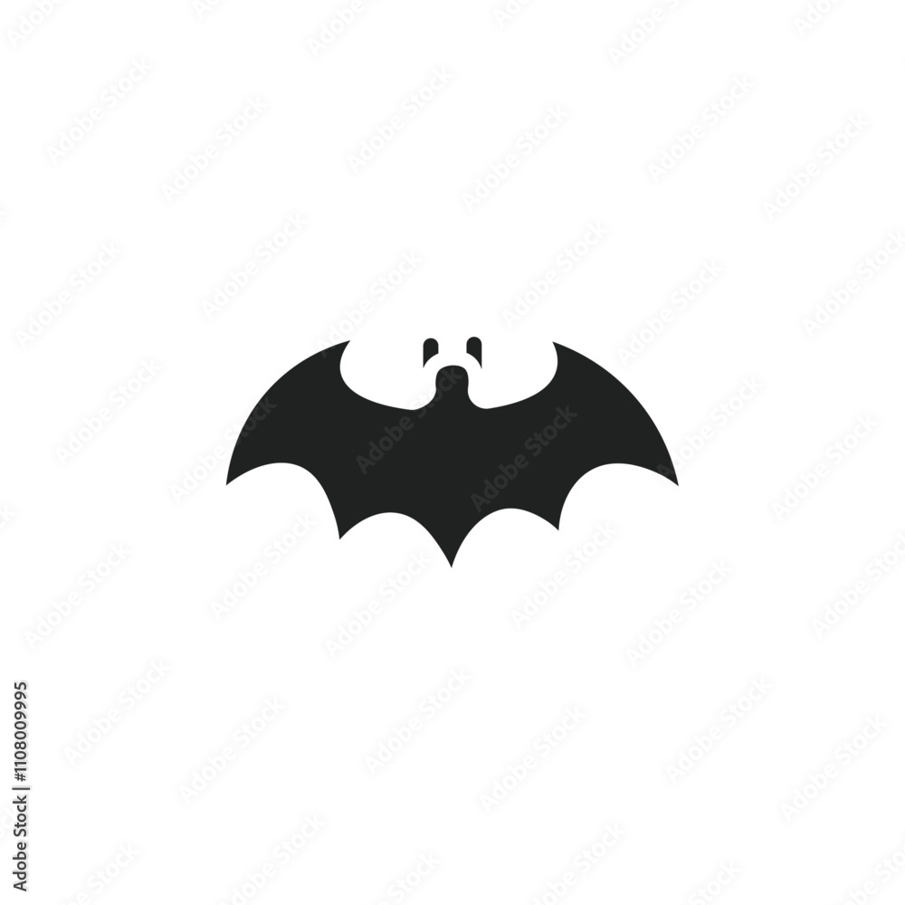 Poster bat wing icon web design in vector