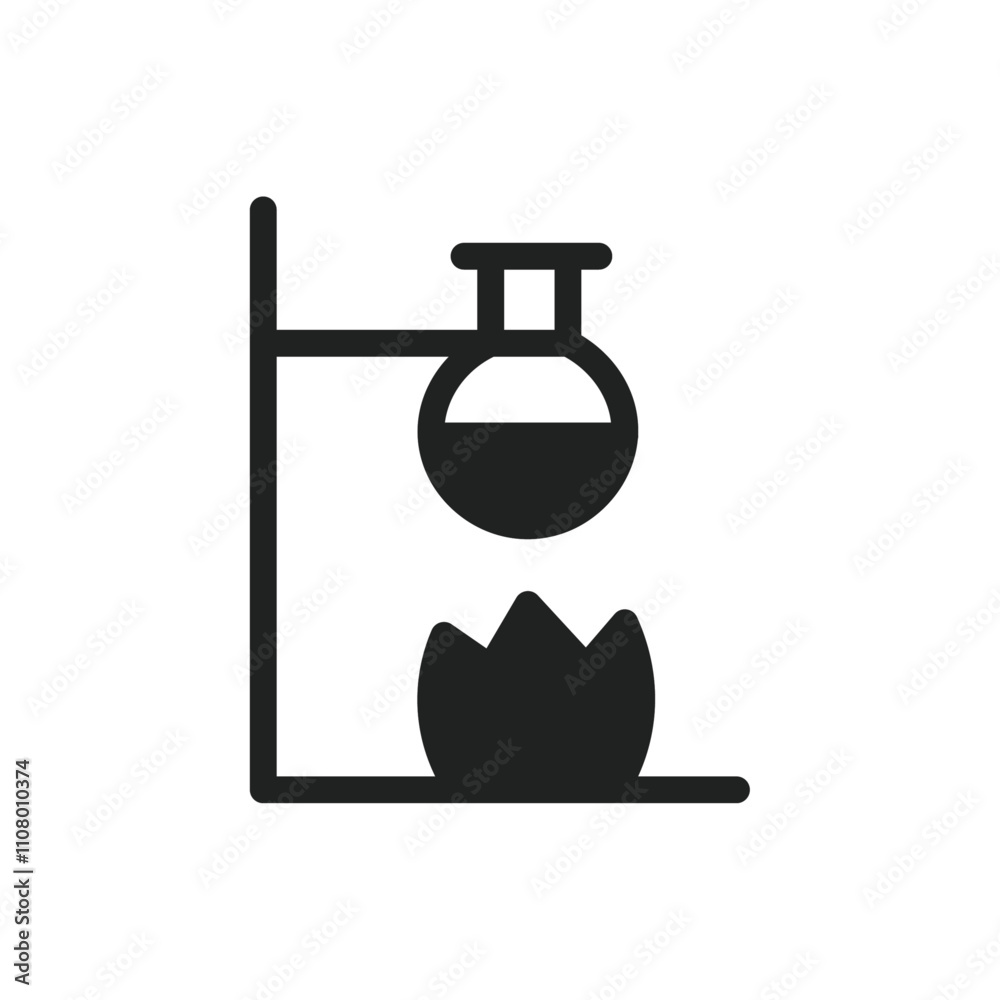 Poster burner boiling chemical icon web design in vector